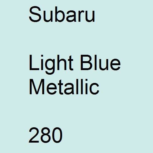 Subaru, Light Blue Metallic, 280.